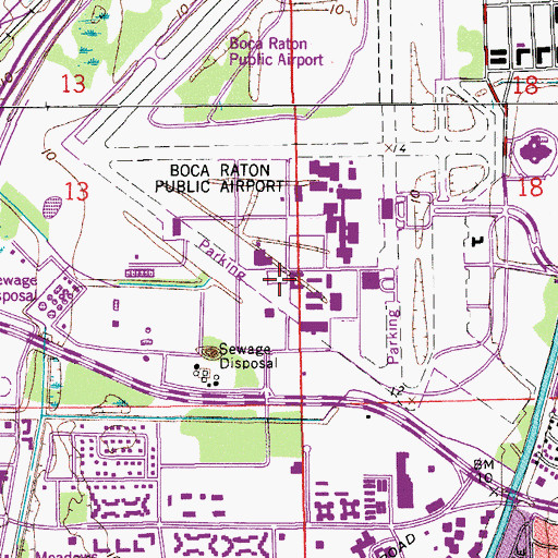 Topographic Map of Florida Atlantic University Boca Raton Campus Student Support Services, FL