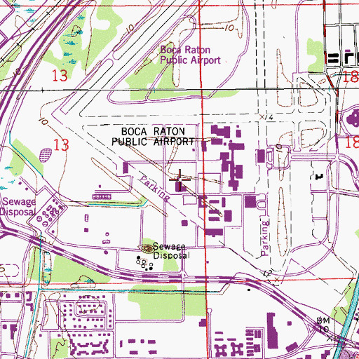Topographic Map of Florida Atlantic University Boca Raton Campus Student Union, FL