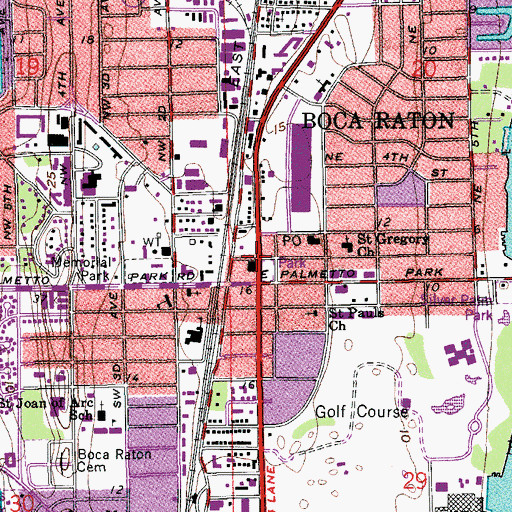 Topographic Map of Old Town Hall Historic Museum, FL
