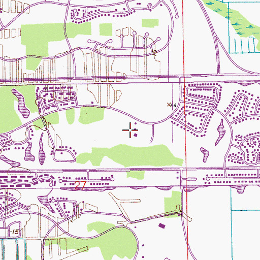 Topographic Map of Banyan Golf Course, FL