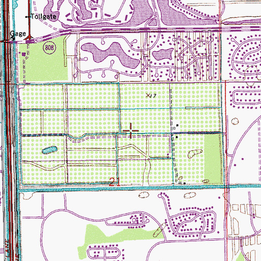 Topographic Map of Baseline Golf Course, FL