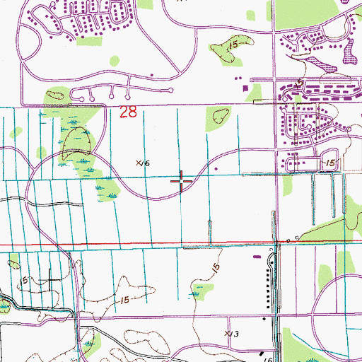 Topographic Map of Bay Colony Golf Club, FL