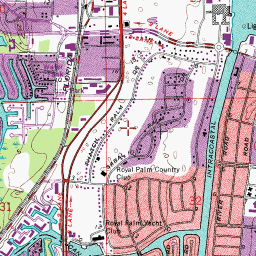 Topographic Map of Baytree National Golf Links, FL
