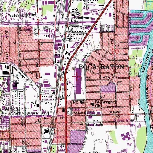 Topographic Map of Crocker Plaza, FL