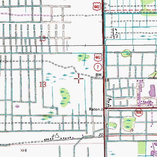 Topographic Map of Mission Bay Plaza, FL
