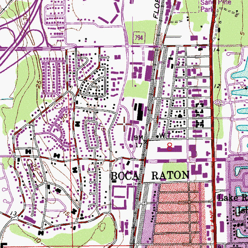Topographic Map of Wiley Commerce Plaza, FL