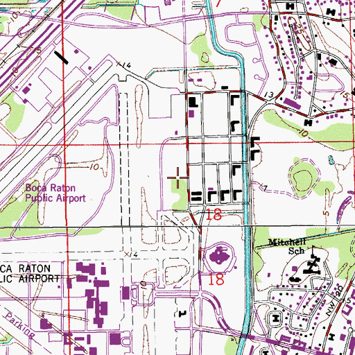 Topographic Map of Palm Beach Community College at Boca Raton Classroom Building B, FL
