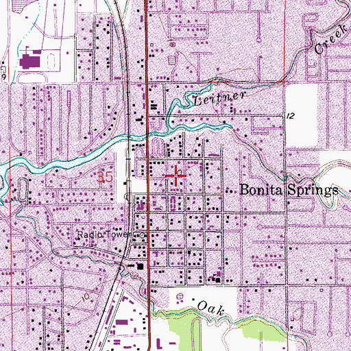 Topographic Map of Bonita Community Center, FL
