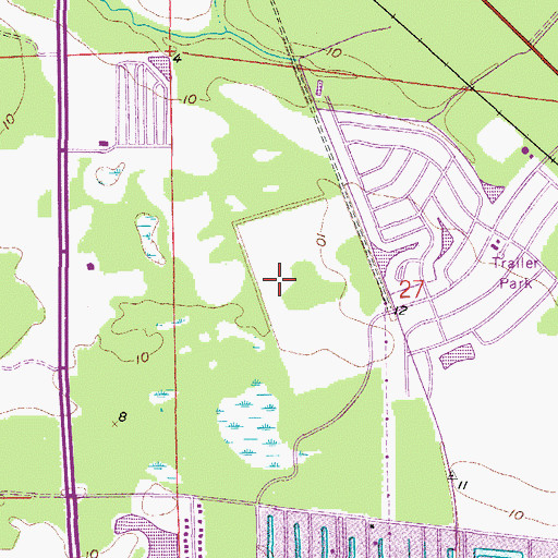 Topographic Map of Bluffs Golf Course, FL