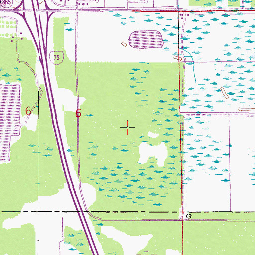 Topographic Map of Boca del Mar Country Club, FL