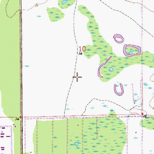 Topographic Map of Boca Grove Plantation Golf Course, FL