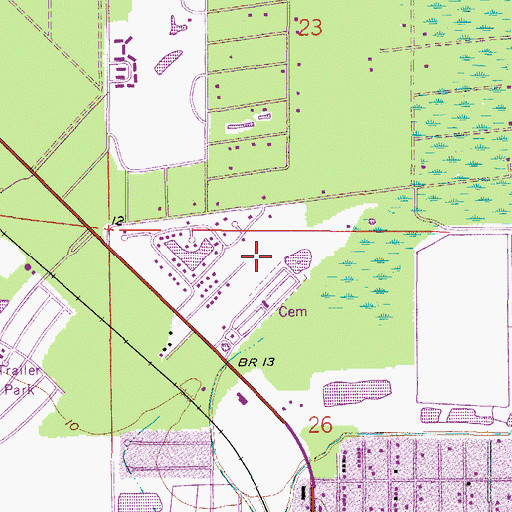 Topographic Map of Bonita Saint James Village Mobile Home Park, FL