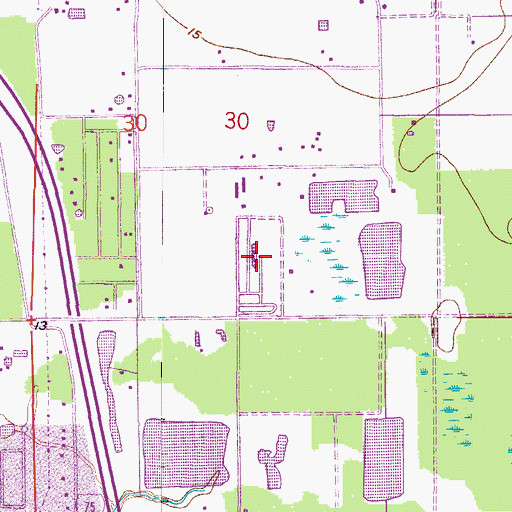 Topographic Map of Glade Haven Mobile Home Park, FL