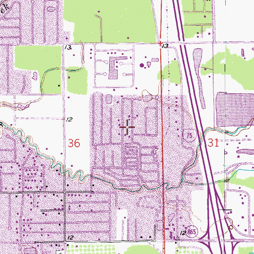 Topographic Map of Imperial Bonita Estates Mobile Home Park, FL