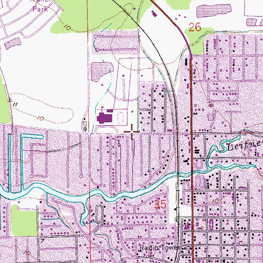 Topographic Map of Bonita Springs Seventh Day Adventist Church, FL