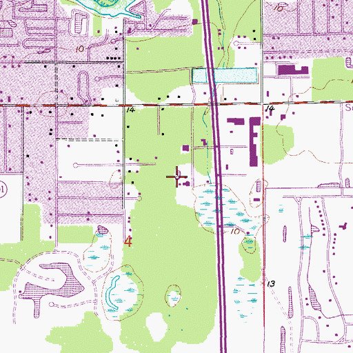 Topographic Map of Saint Leo Catholic Church, FL