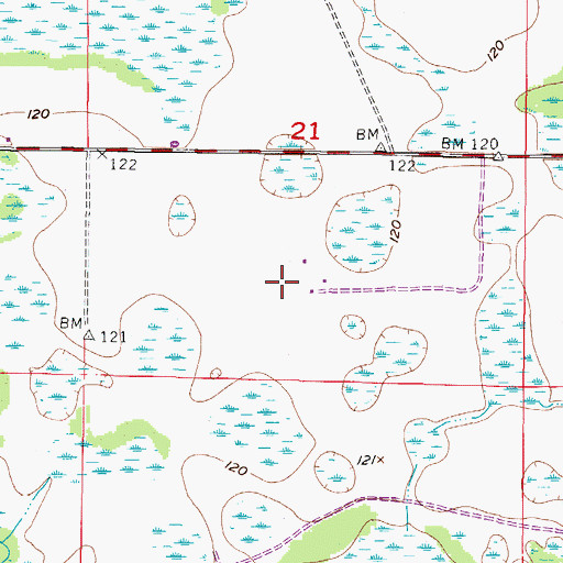 Topographic Map of Hardee Correctional Institution Library, FL