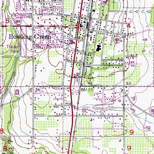 Topographic Map of Grace Mobile Home Park, FL