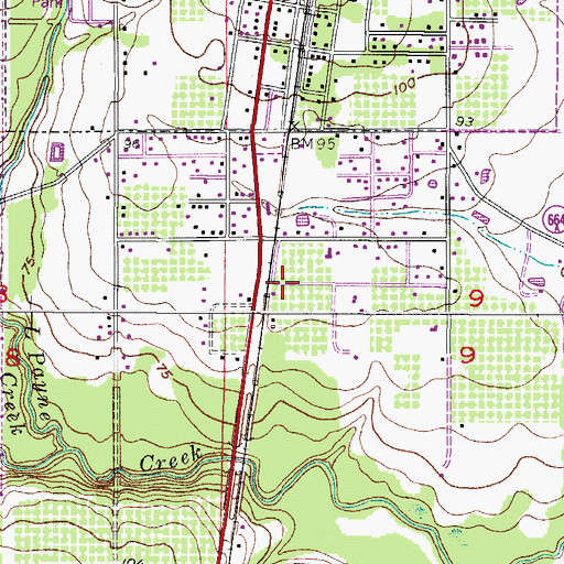 Topographic Map of Christian Bible Fellowship Church, FL