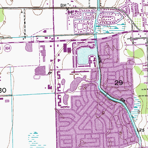 Topographic Map of Boggy Creek Golf Club, FL