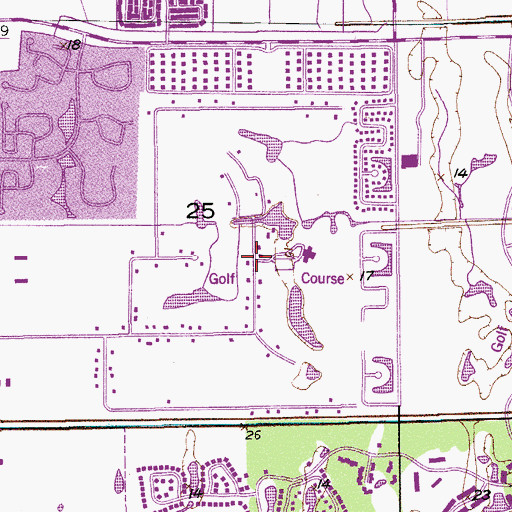 Topographic Map of Bonita Bay Club, FL