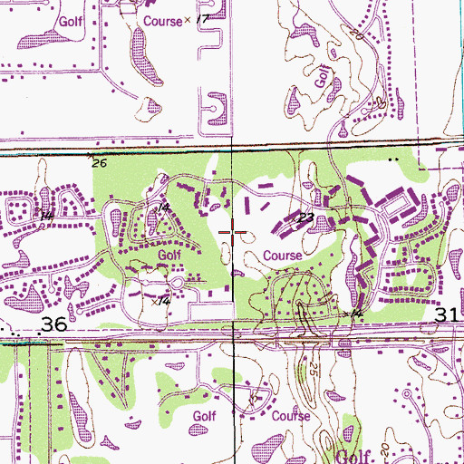 Topographic Map of Bonita Fairways Country Club, FL