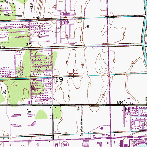 Topographic Map of Boynton Beach Mall, FL