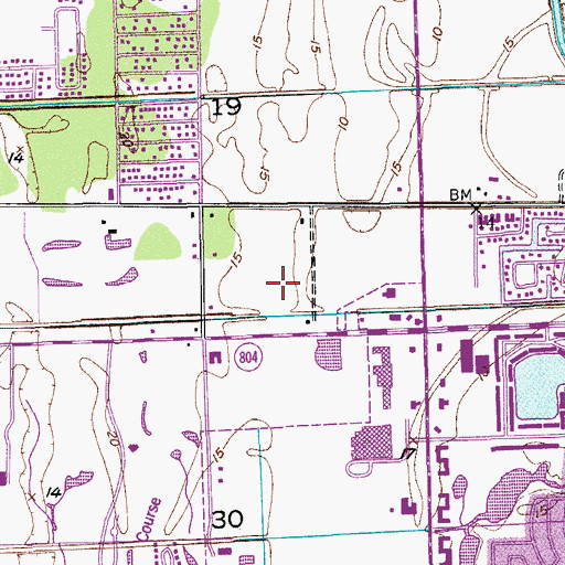 Topographic Map of Paz Plaza, FL
