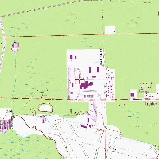 Topographic Map of Flagler Auditorium, FL