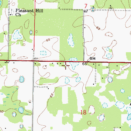 Topographic Map of Rosewood Mobile Home Park, FL