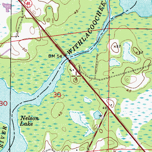 Topographic Map of Wynn Haven Mobile Home Park, FL