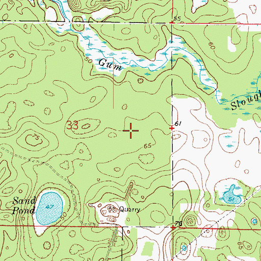 Topographic Map of Sumter Correctional Institution, FL