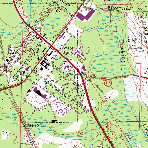 Topographic Map of Braddocks Trailer Park, FL