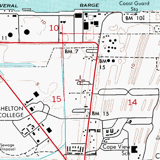 Topographic Map of Southgate Mobile Homes, FL