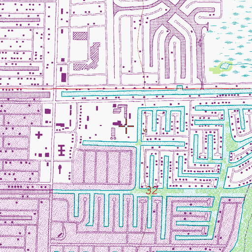 Topographic Map of City of Cape Coral Everest Water Reclamation Facility, FL