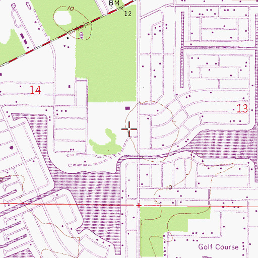 Topographic Map of Lake Kennedy Senior Center, FL
