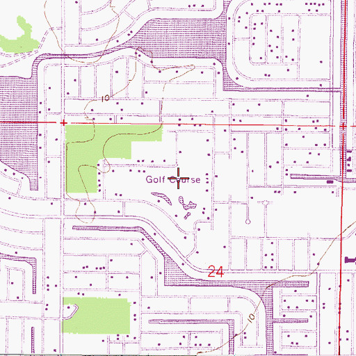 Topographic Map of Bramble Ridge Golf Course, FL