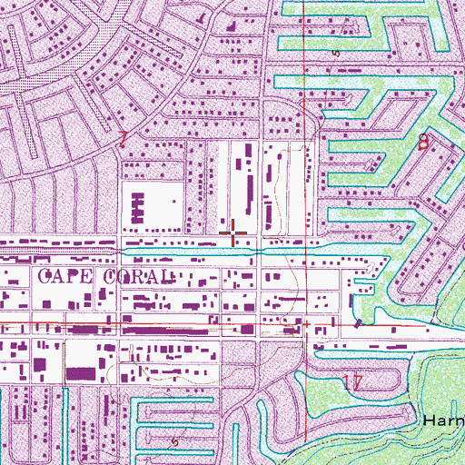 Topographic Map of Dolphin Marina, FL
