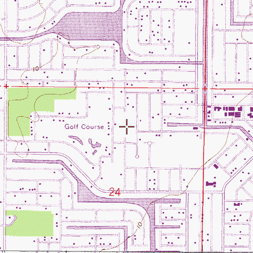 Topographic Map of Calvary Baptist Church, FL