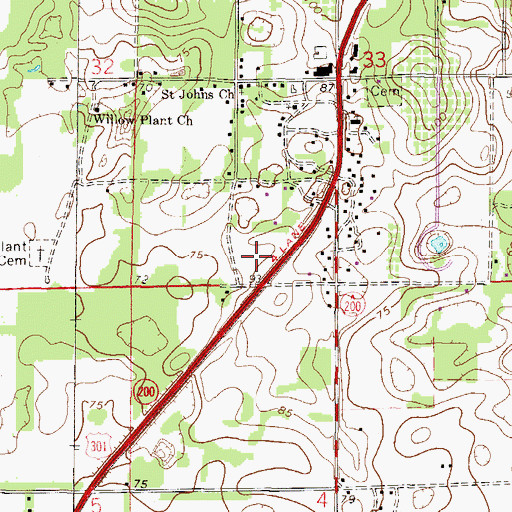 Topographic Map of Citra Seventh Day Adventist Church, FL