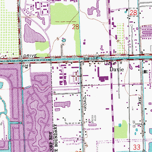 Topographic Map of Palm Haven Mobile Home Park, FL