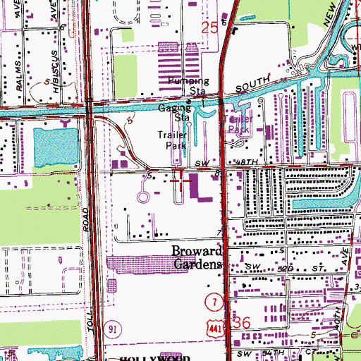 Topographic Map of Swaying Palms Mobile Home Park, FL