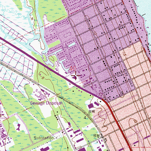 Topographic Map of Ormond Beach Performing Arts Center, FL