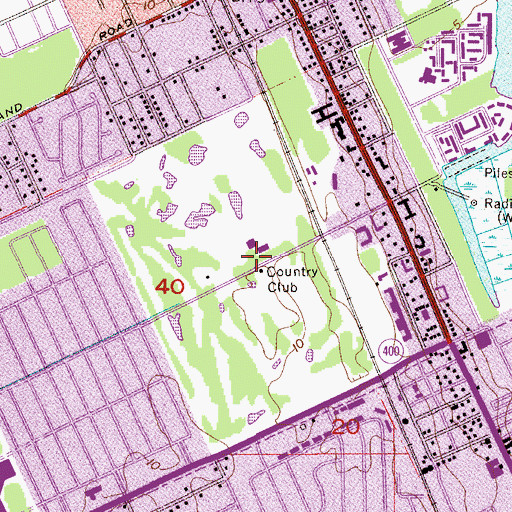 Topographic Map of Continental Country Club, FL