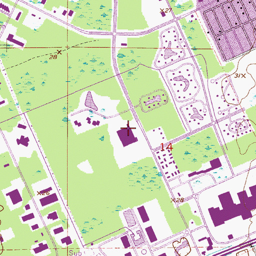 Topographic Map of Daytona Beach Post Office, FL