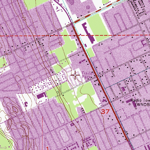Topographic Map of Colonial Colony North Mobile Home Park, FL