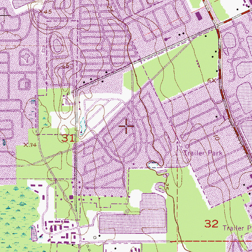 Topographic Map of Lacosta Village Mobile Home Park, FL