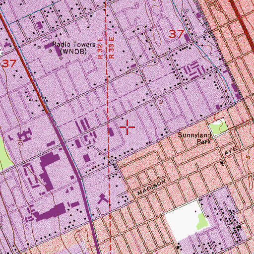 Topographic Map of Sherwood Del Mobile Home Park, FL