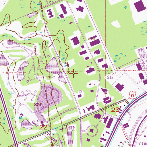 Topographic Map of Christ Evangelical Free Church of Volusia County, FL