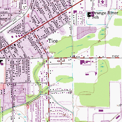 Topographic Map of Las Palmas Mobile Home Park, FL